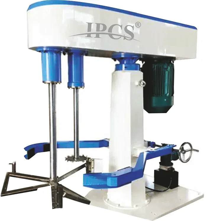 Twin shaft disperser for paint
